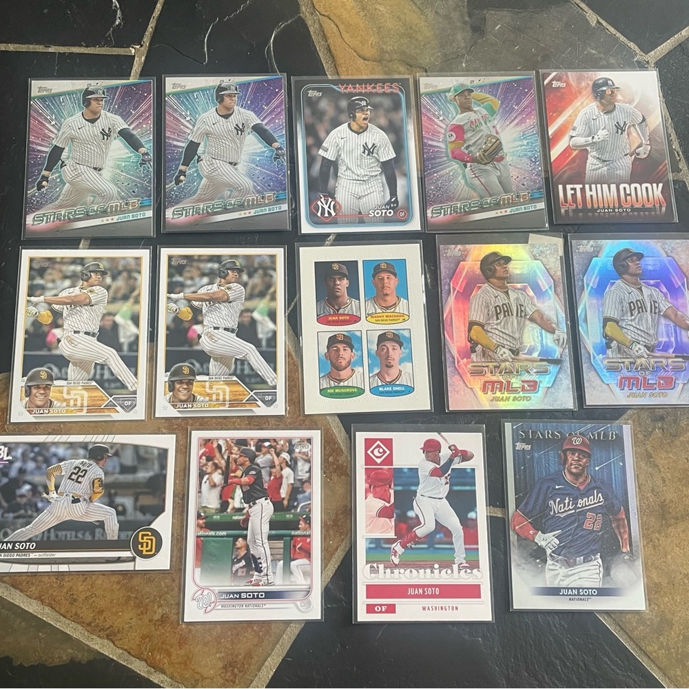 14  Juan Soto Cards 22', 23', 24' Nationals, Padres, Yankees